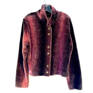 County Clothing Co. Cheyenne Collection VTG Cropped Faux Fur Plush Jacket Sz L